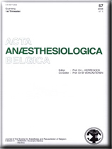 Sommaire des revues: Acta Anaesthesiologica Belgica