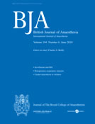 Sommaire des revues: British Journal of Anaesthesia